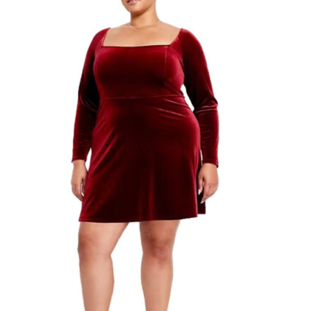 Old Navy Velvet Fit and Flare Mini Dress